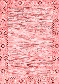 Abstract Red Modern Rug, abs3418red