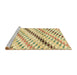 Sideview of Machine Washable Abstract Cinnamon Brown Rug, wshabs3419