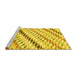 Sideview of Machine Washable Abstract Yellow Modern Rug, wshabs3419yw