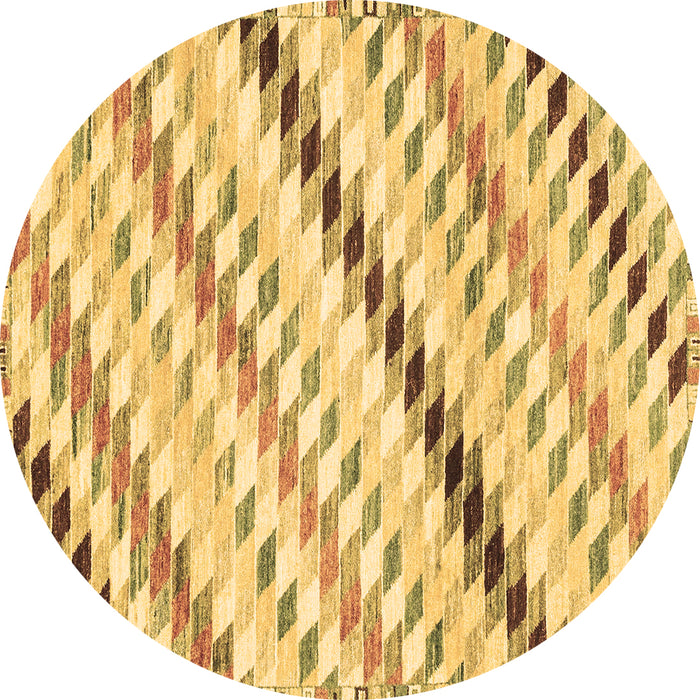 Round Abstract Brown Modern Rug, abs3419brn