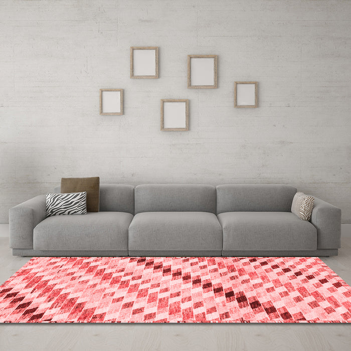 Modern Red Washable Rugs