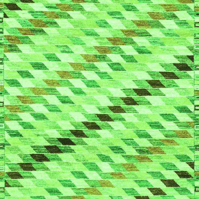 Machine Washable Abstract Green Modern Area Rugs, wshabs3419grn