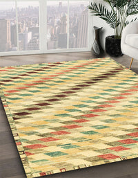 Abstract Cinnamon Brown Modern Rug, abs3419