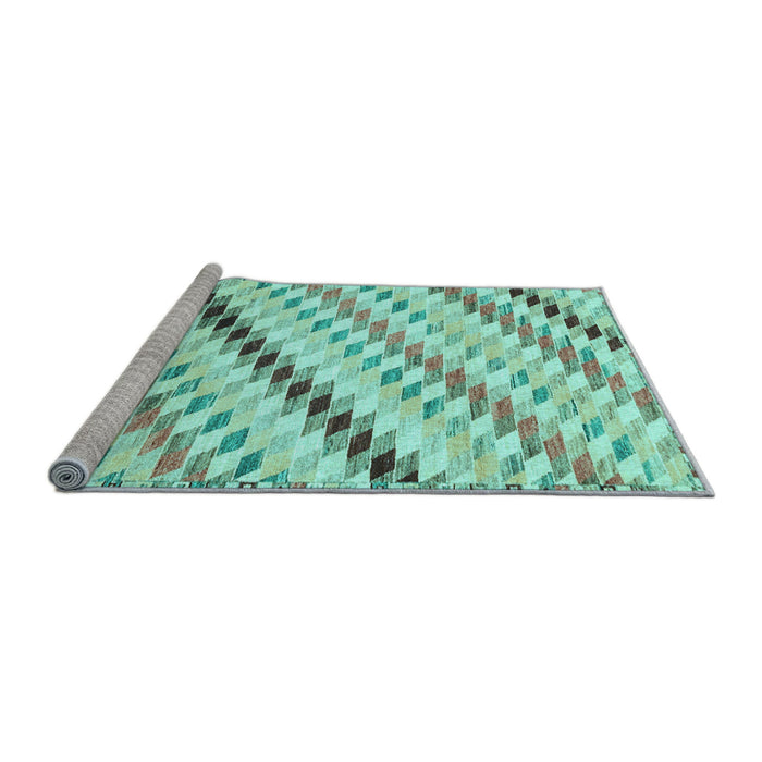 Sideview of Machine Washable Abstract Light Blue Modern Rug, wshabs3419lblu