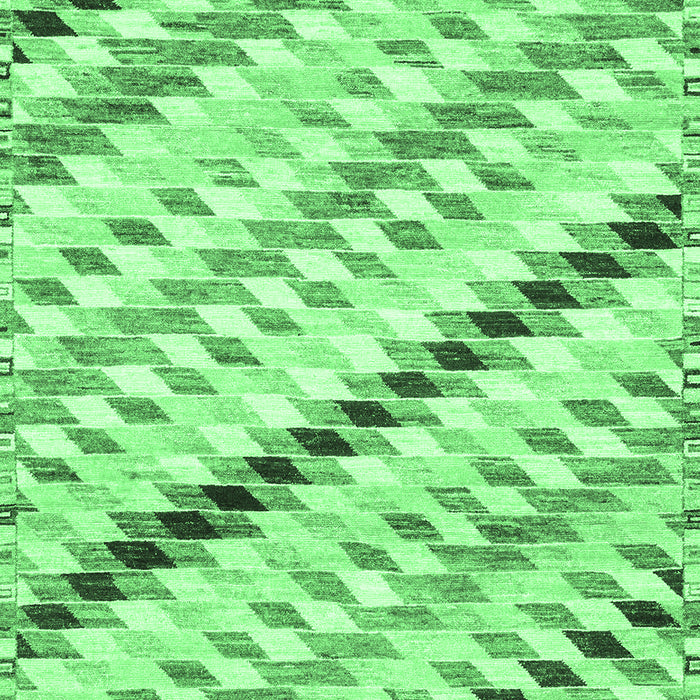 Machine Washable Abstract Emerald Green Modern Area Rugs, wshabs3419emgrn