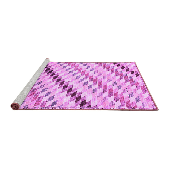 Sideview of Machine Washable Abstract Purple Modern Area Rugs, wshabs3419pur