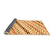 Sideview of Abstract Orange Modern Rug, abs3419org