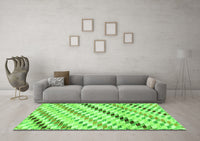 Machine Washable Abstract Green Modern Rug, wshabs3419grn