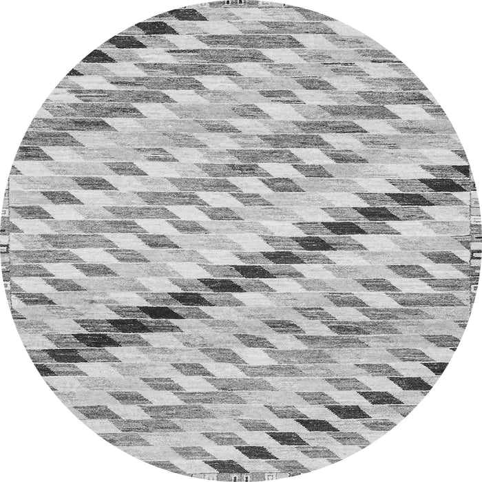 Round Abstract Gray Modern Rug, abs3419gry
