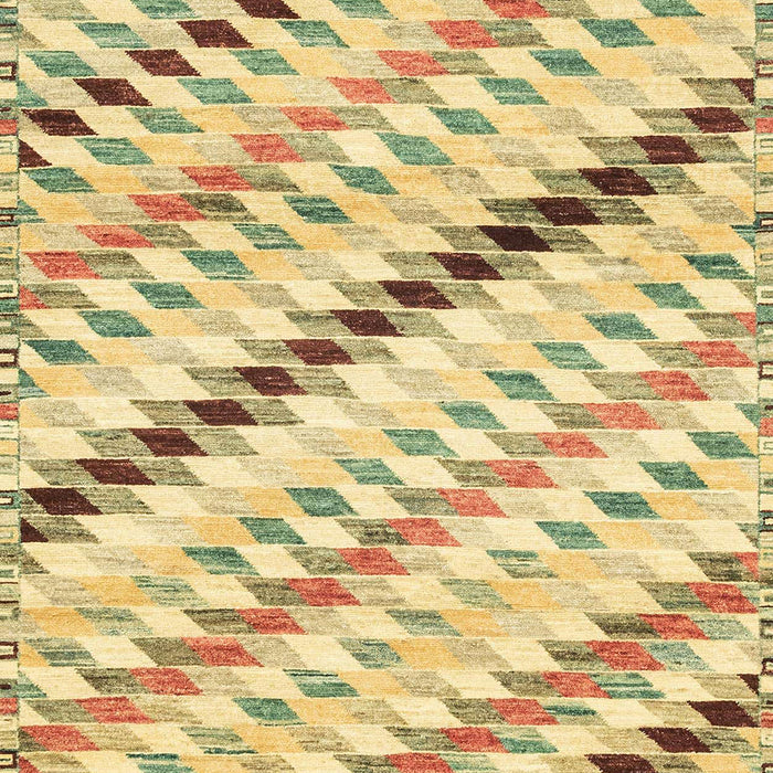 Machine Washable Abstract Cinnamon Brown Rug, wshabs3419