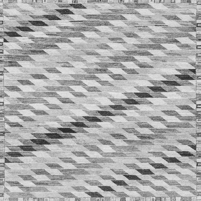 Square Machine Washable Abstract Gray Modern Rug, wshabs3419gry