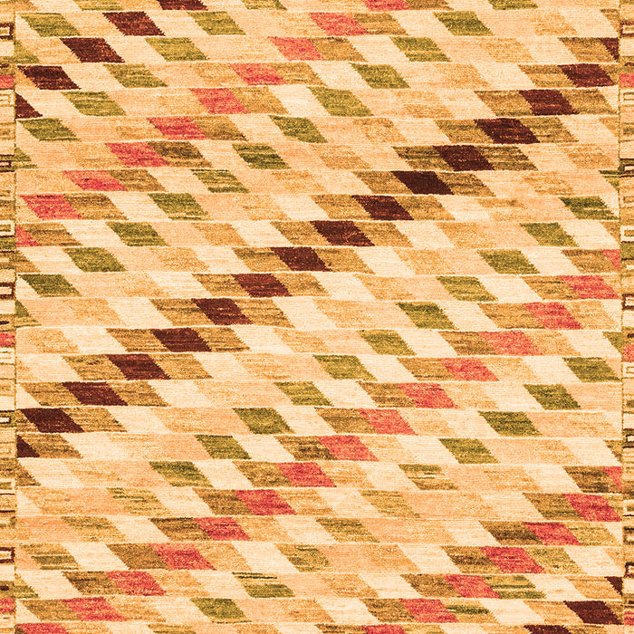 Machine Washable Abstract Orange Modern Area Rugs, wshabs3419org