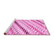 Sideview of Machine Washable Abstract Pink Modern Rug, wshabs3419pnk