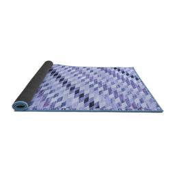 Sideview of Abstract Blue Modern Rug, abs3419blu