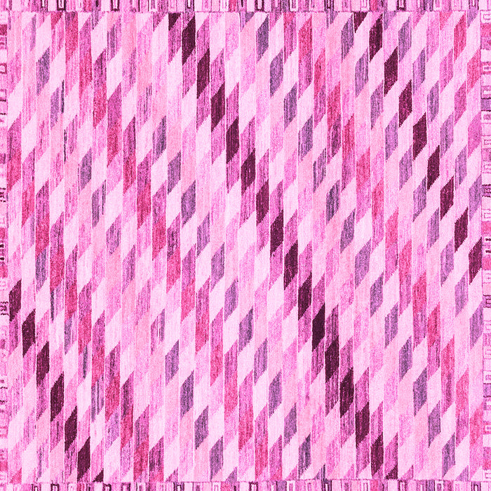 Square Abstract Pink Modern Rug, abs3419pnk