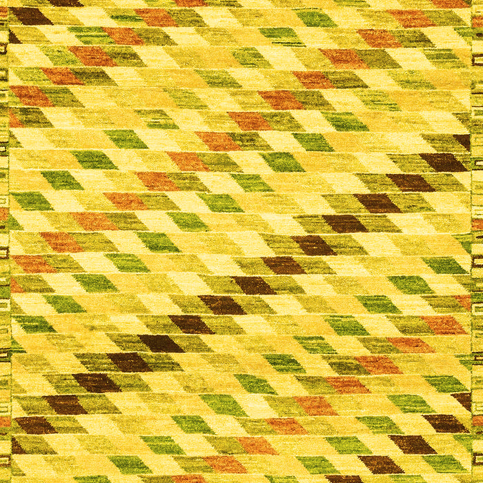 Abstract Yellow Modern Rug, abs3419yw