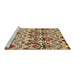 Sideview of Machine Washable Abstract Brown Modern Rug, wshabs341brn