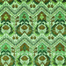 Square Machine Washable Abstract Green Modern Area Rugs, wshabs341grn