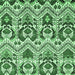 Square Machine Washable Abstract Emerald Green Modern Area Rugs, wshabs341emgrn