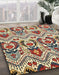 Machine Washable Abstract Red Brown Rug in a Family Room, wshabs341