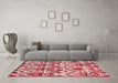 Modern Red Washable Rugs