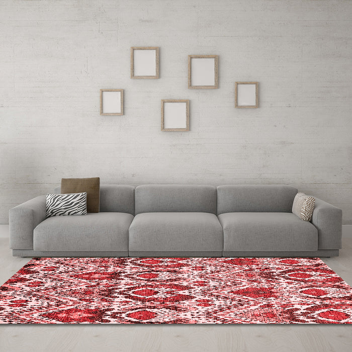 Modern Red Washable Rugs