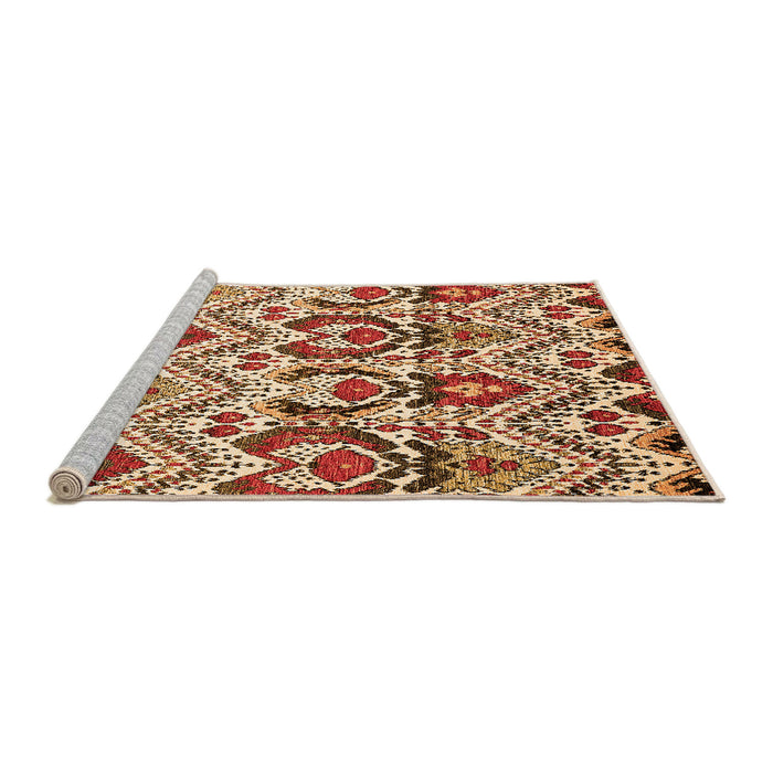 Sideview of Machine Washable Abstract Orange Modern Area Rugs, wshabs341org