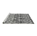 Sideview of Machine Washable Abstract Gray Modern Rug, wshabs341gry