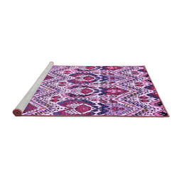 Sideview of Machine Washable Abstract Purple Modern Area Rugs, wshabs341pur