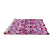 Sideview of Machine Washable Abstract Pink Modern Rug, wshabs341pnk