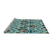 Sideview of Machine Washable Abstract Light Blue Modern Rug, wshabs341lblu