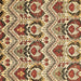 Square Abstract Brown Modern Rug, abs341brn