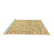 Sideview of Machine Washable Abstract Yellow Rug, wshabs3420