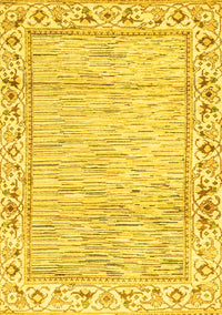 Abstract Yellow Modern Rug, abs3420yw