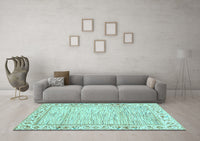 Machine Washable Abstract Light Blue Modern Rug, wshabs3420lblu