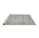 Sideview of Machine Washable Abstract Gray Modern Rug, wshabs3420gry