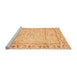 Sideview of Machine Washable Abstract Orange Modern Area Rugs, wshabs3420org