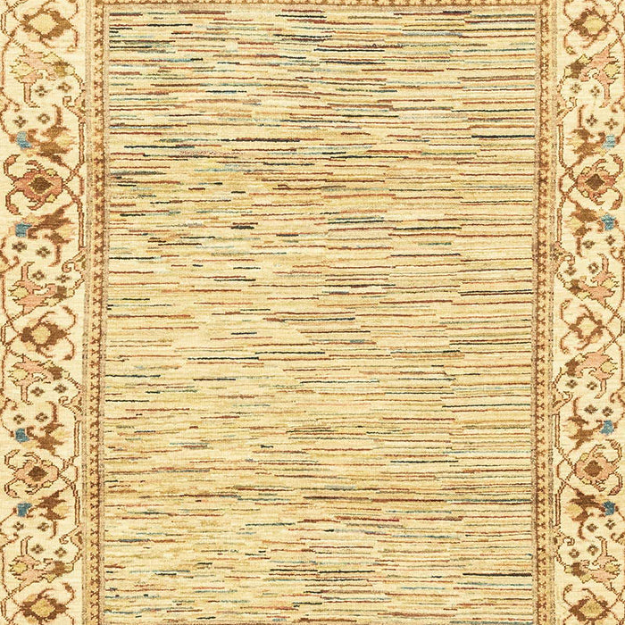 Machine Washable Abstract Yellow Rug, wshabs3420