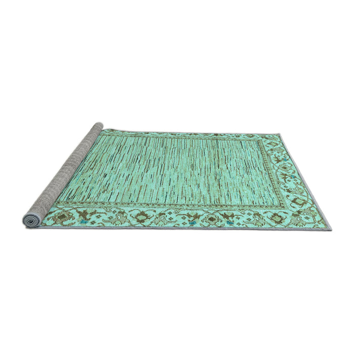 Sideview of Machine Washable Abstract Light Blue Modern Rug, wshabs3420lblu