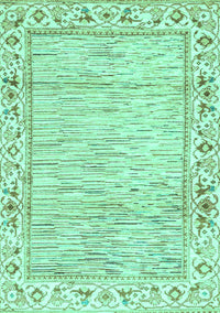 Abstract Turquoise Modern Rug, abs3420turq