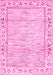 Machine Washable Abstract Pink Modern Rug, wshabs3420pnk