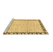 Sideview of Machine Washable Abstract Brown Modern Rug, wshabs3421brn