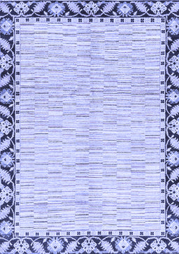 Abstract Blue Modern Rug, abs3421blu