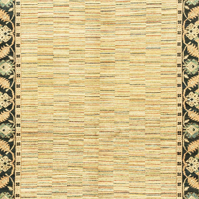 Machine Washable Abstract Cinnamon Brown Rug, wshabs3421