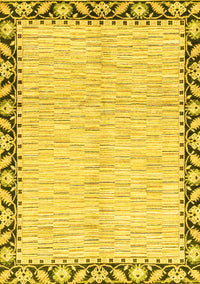 Abstract Yellow Modern Rug, abs3421yw