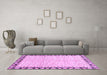 Machine Washable Abstract Purple Modern Area Rugs in a Living Room, wshabs3421pur