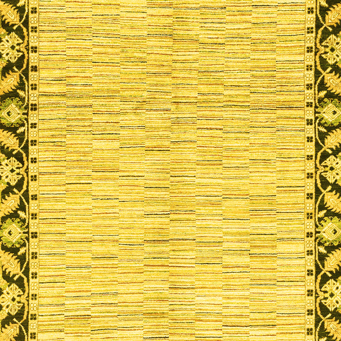 Machine Washable Abstract Yellow Modern Rug, wshabs3421yw