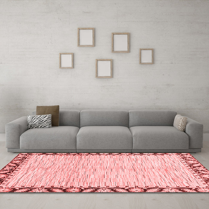 Modern Red Washable Rugs