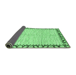 Sideview of Abstract Emerald Green Modern Rug, abs3421emgrn