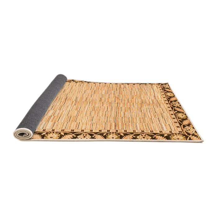 Sideview of Abstract Orange Modern Rug, abs3421org